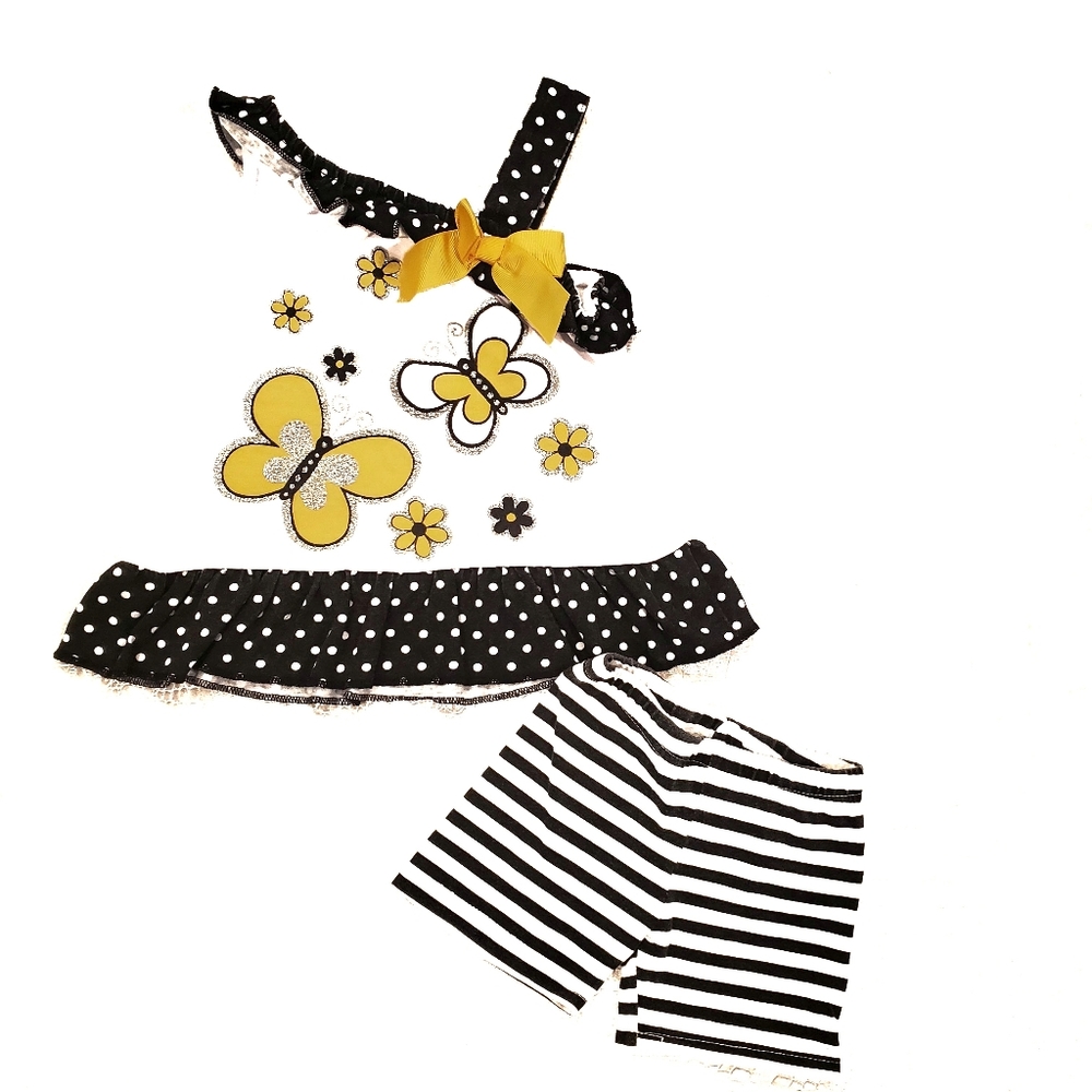 4for$20!! Adorable 2pc outfit for baby girl 12m